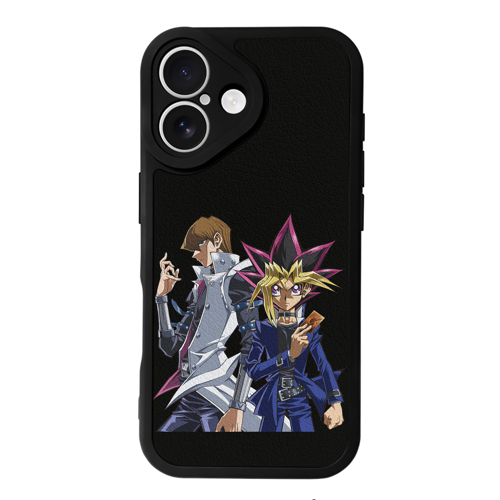 （画像用） 遊☆戯☆王 Yu-Gi-Oh! 【iPhone 16シリーズ対応】シリコンスマホケース（レザー調） 材質：シリコン